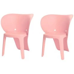 Lot De 2 Chaise Enfant Design Chaise Pour Enfants Siège Garçons Et Filles Confortable Éléphant Rose KMB12-Px2 SoBuy®