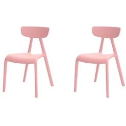 Lot De 2 Chaise Enfant Design Chaise Pour Enfants Siège Garçons Et Filles Confortable Rose KMB15-Px2 SoBuy®