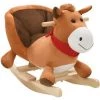 VidaXL Cheval à Bascule Avec Dossier Peluche 60 X 32 X 50 Cm Marron - Brun -Assise pour enfant Soldes 10555840 1