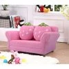 COSTWAY Canapé Enfant Fauteuil Enfant Canapé Lit Pour Enfant Avec 2 Oreillers 90 * 53 * 48 CM Rose -Assise pour enfant Soldes 10735873 1