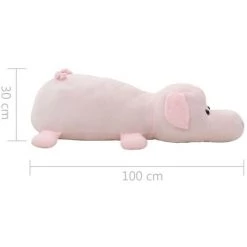VidaXL Cochon En Peluche Rose - Rose -Assise pour enfant Soldes 11121909 5