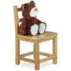 Relaxdays Chaise Enfant Bambou RUSTICO Nature Chaise Sans Accoudoir Chambre D'enfants En Bois Pour Filles Et Garçons HxlxP: 50 X 28,5 X 28 Cm, Nature -Assise pour enfant Soldes 11944148 1