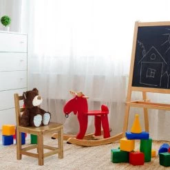 Relaxdays Chaise Enfant Bambou RUSTICO Nature Chaise Sans Accoudoir Chambre D'enfants En Bois Pour Filles Et Garçons HxlxP: 50 X 28,5 X 28 Cm, Nature -Assise pour enfant Soldes 11944148 3