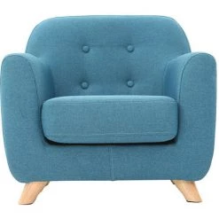 MILIBOO Fauteuil Enfant Scandinave NORKID - Bleu Canard - Bleu Canard