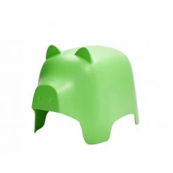 MEUBLETMOI Chaise Enfant En Plastique Vert - COCHON - Vert