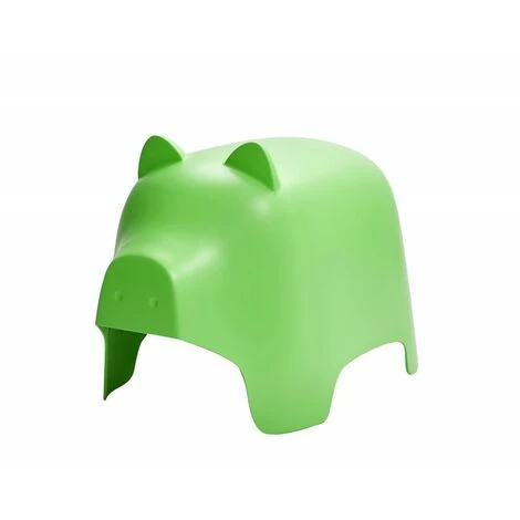MEUBLETMOI Chaise Enfant En Plastique Vert - COCHON - Vert 3 MEUBLETMOI Chaise Enfant En Plastique Vert - COCHON - Vert