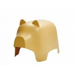 MEUBLETMOI Chaise Enfant En Plastique Jaune - COCHON - Jaune