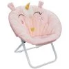 Atmosphera - Fauteuil Licorne Pour Enfant En Tissu Rose Clair H 50 Cm - Rose