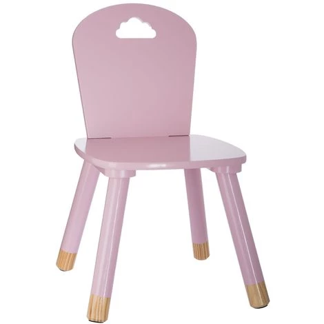 ATMOSPHERA KIDS Chaise Enfant En Bois Douceur - 32 X 32 X 50 - Rose 3 ATMOSPHERA KIDS Chaise Enfant En Bois Douceur - 32 X 32 X 50 - Rose
