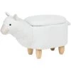 BELIANI Tabouret Enfant En Tissu Peluche Blanc - Blanc -Assise pour enfant Soldes 14834730 1