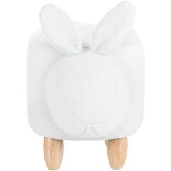 BELIANI Tabouret Enfant En Tissu Peluche Blanc - Blanc 10 BELIANI Tabouret Enfant En Tissu Peluche Blanc - Blanc -Assise pour enfant Soldes 14850752 4