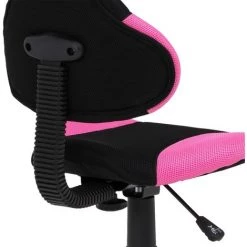 IDIMEX Chaise De Bureau Pour Enfant ALONDRA Fauteuil Pivotant Avec Hauteur Réglable, Revêtement En Mesh Noir/rose - Noir/Pink -Assise pour enfant Soldes 15069945 4