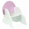 Fauteuil Coloris Blanc Dossier Rose - Dim : 43 X 41 X 35 Cm -PEGANE- -Assise pour enfant Soldes 15506561 1