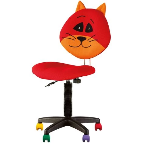 CHAISE-EXPERT Fauteuil Jouet Chat, Chaise De Bureau Pour Enfant. Chat Rouge. 4 CHAISE-EXPERT Fauteuil Jouet Chat, Chaise De Bureau Pour Enfant. Chat Rouge. – Image 2