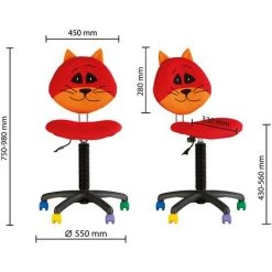 CHAISE-EXPERT Fauteuil Jouet Chat, Chaise De Bureau Pour Enfant. Chat Rouge. 9 CHAISE-EXPERT Fauteuil Jouet Chat, Chaise De Bureau Pour Enfant. Chat Rouge. -Assise pour enfant Soldes 15719548 4
