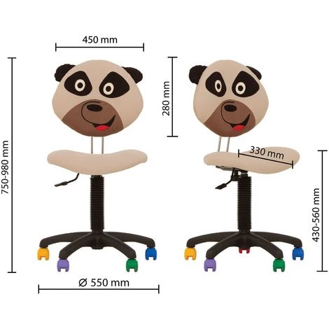 CHAISE-EXPERT Fauteuil Jouet L'ourson, Chaise De Bureau Pour Enfant. Marron. 7 CHAISE-EXPERT Fauteuil Jouet L'ourson, Chaise De Bureau Pour Enfant. Marron. – Image 5