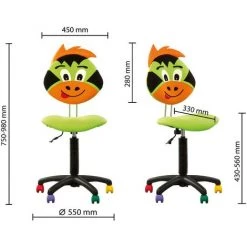 CHAISE-EXPERT Fauteuil Jouet Dragon, Chaise De Bureau Pour Enfant. Sans Accoudoirs. En Tissu Vert. 9 CHAISE-EXPERT Fauteuil Jouet Dragon, Chaise De Bureau Pour Enfant. Sans Accoudoirs. En Tissu Vert. -Assise pour enfant Soldes 15719559 4