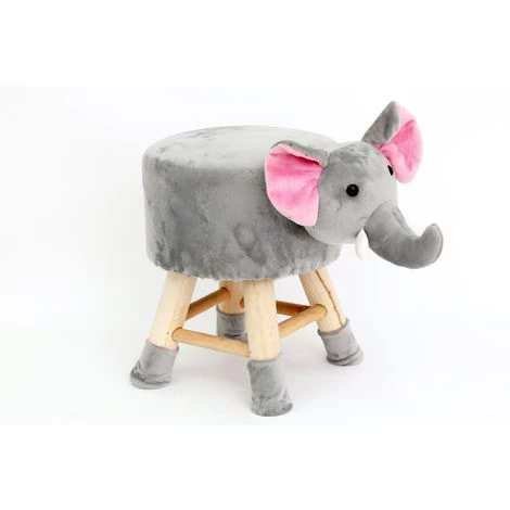 HEART OF THE HOME Tabouret Enfant Eléphant Wilddidou - 40 X 28 X 32 - Gris 3 HEART OF THE HOME Tabouret Enfant Eléphant Wilddidou - 40 X 28 X 32 - Gris