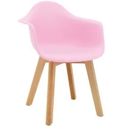 AUBRY GASPARD Fauteuil Enfant En Polypropylène Et Bois Rose - Rose