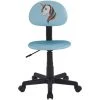 IDIMEX Chaise De Bureau Pour Enfant UNICORN Fauteuil Pivotant Sans Accoudoirs Hauteur Réglable En Synthétique Bleu Clair Avec Motif Licorne - Bleu Clair -Assise pour enfant Soldes 19630338 1