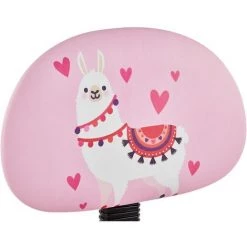 IDIMEX Chaise De Bureau Pour Enfant ALPACA Fauteuil Pivotant Sans Accoudoirs Hauteur Réglable, En Synthétique Rose Avec Motif Lama - Rose -Assise pour enfant Soldes 19630341 3