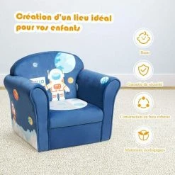 COSTWAY Fauteuil Pour Enfant, 4 Formes Mignons à Choix, Design Ergonomique, Dossier Rembourré Confortable, Idéal Pour La Chambre, Le Salon (Bleu) 9 COSTWAY Fauteuil Pour Enfant, 4 Formes Mignons à Choix, Design Ergonomique, Dossier Rembourré Confortable, Idéal Pour La Chambre, Le Salon (Bleu) -Assise pour enfant Soldes 20278969 3
