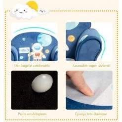 COSTWAY Fauteuil Pour Enfant, 4 Formes Mignons à Choix, Design Ergonomique, Dossier Rembourré Confortable, Idéal Pour La Chambre, Le Salon (Bleu) 10 COSTWAY Fauteuil Pour Enfant, 4 Formes Mignons à Choix, Design Ergonomique, Dossier Rembourré Confortable, Idéal Pour La Chambre, Le Salon (Bleu) -Assise pour enfant Soldes 20278969 4