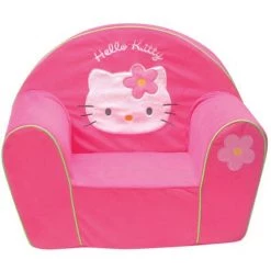 CIJEP Fauteuil Club Polyvelours Hello Kitty - Rose