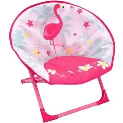 CIJEP Siège Lune Pliable Flamant Rose - Blanc, Rose