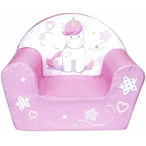CIJEP Fauteuil Club Mousse Licorne - Rose 3 CIJEP Fauteuil Club Mousse Licorne - Rose