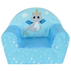 CIJEP Fauteuil Club Bleu Léon Le Dragon - Bleu