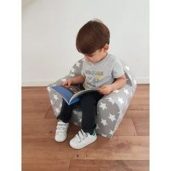 PETIT POUCET Fauteuil Club Gris étoilé - Gris -Assise pour enfant Soldes 24095234 3