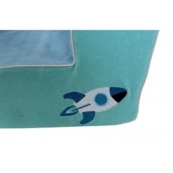 PETIT POUCET Fauteuil Club Explorer Velours Couleur Bleu Avec Fusée - Bleu -Assise pour enfant Soldes 24095249 4