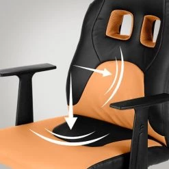 CLP Fauteuil De Bureau Fun Pour Enfants Noir/orange -Assise pour enfant Soldes 25942038 4