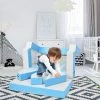 COSTWAY Canapé Pour Enfant Convertible Jeu 4 En 1 Canapé Puzzle Composé De Matelas Coloris Rouge+Bleu En EPE Et PU Imperméable (Bleu) -Assise pour enfant Soldes 25971798 1