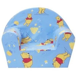 CIJEP Fauteuil Club Imprimé Disney Winnie L'ourson Pot De Miel Bleu - Bleu