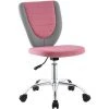 IDIMEX Chaise De Bureau Pour Enfant FUTURE Fauteuil Pivotant Et Ergonomique, Siège à Roulettes Avec Hauteur Réglable, En Mesh Rose Et Gris - Gris/Rose