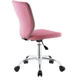 IDIMEX Chaise De Bureau Pour Enfant FUTURE Fauteuil Pivotant Et Ergonomique, Siège à Roulettes Avec Hauteur Réglable, En Mesh Rose Et Gris - Gris/Rose -Assise pour enfant Soldes 28281826 3