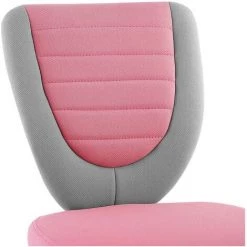 IDIMEX Chaise De Bureau Pour Enfant FUTURE Fauteuil Pivotant Et Ergonomique, Siège à Roulettes Avec Hauteur Réglable, En Mesh Rose Et Gris - Gris/Rose -Assise pour enfant Soldes 28281826 4