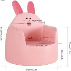 Homfa Fauteuil Enfant Canapé Bébé Mini-Fauteuil Mini Canapé Tabouret De Salon Siège Pour Enfant Similicuir(rose) -Assise pour enfant Soldes 28832107 2