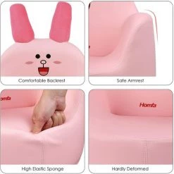 Homfa Fauteuil Enfant Canapé Bébé Mini-Fauteuil Mini Canapé Tabouret De Salon Siège Pour Enfant Similicuir(rose) -Assise pour enfant Soldes 28832107 3