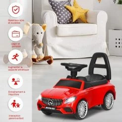 COSTWAY Mercedes Benz Voiture à Pousser Pour Enfants, Porteur Enfant Voiture Avec Klaxon, Musique, Rangement Sous Le Siège, Phare LED, Pour Enfant De 18 à 36 Mois 9 COSTWAY Mercedes Benz Voiture à Pousser Pour Enfants, Porteur Enfant Voiture Avec Klaxon, Musique, Rangement Sous Le Siège, Phare LED, Pour Enfant De 18 à 36 Mois -Assise pour enfant Soldes 29642261 3