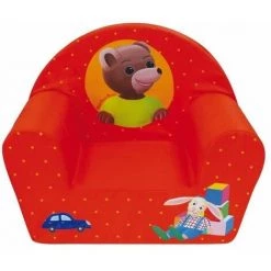 Fun House 712583 Petit Ours Fauteuil Club Pour Enfant Mousse/Housse Polyester Rouge 52 X 33 X 42 Cm -Assise pour enfant Soldes 29957249 3
