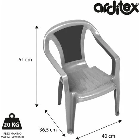 ARDITEX Chaise En Plastique 36.5x40x51cm De CLUBS-Real Madrid CF - Bleu 4 ARDITEX Chaise En Plastique 36.5x40x51cm De CLUBS-Real Madrid CF - Bleu – Image 2