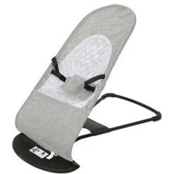 YONGQING Transat Balancelle Bébé Chaise Berceuse Pour Bébé Avec Ceinture De Sécurite A Dossier Réglage - Gris - Gris