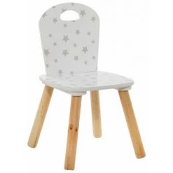 ATMOSPHERA FOR KIDS Chaise Enfant à Motifs "Douceur" 49cm Blanc
