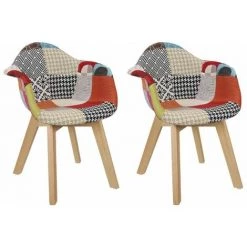 Paris Prix - Lot De 2 Fauteuils Enfant "patchwork" 58cm Multicolore