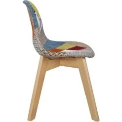 THE HOME DECO KIDS Chaise Enfant Tissu Patchwork Multicolore - Multicolore -Assise pour enfant Soldes 35593526 4