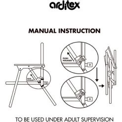 ARDITEX Chaise Pliante Avec Bras 38x32x53cm De ZASKA-Licorne - Rose -Assise pour enfant Soldes 36280978 4