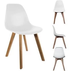 MOBILIER ENFANT CHAISE SCANDINAVE ENFANT COQUE PP BLANCHE